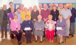 Recipients of cheques raised by the Lenten Lunches at Whitehead and Islandmagee parishes.
